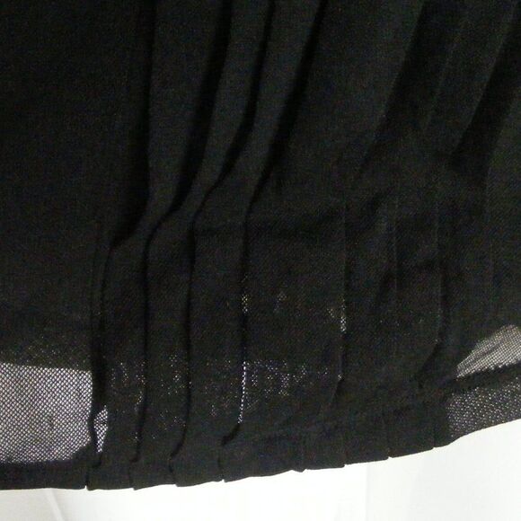 new CHICO'S Mesh Tank top, 1/M, Black Nylon, Pleats - Picture 4 of 11